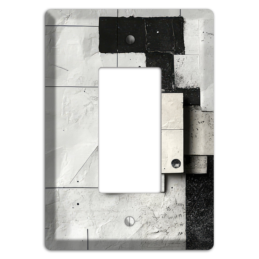 Torn Blueprint Collage Rocker Wallplate