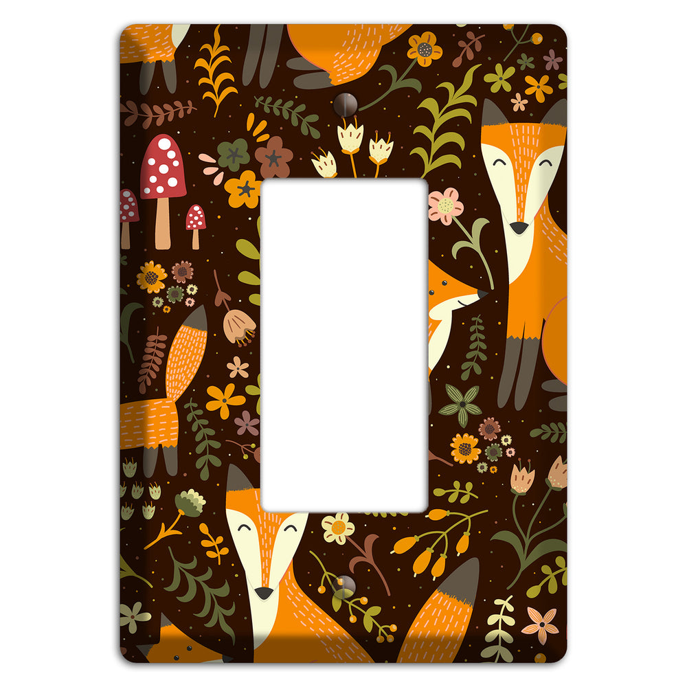 Fox Garden (Chocolate) Rocker Wallplate