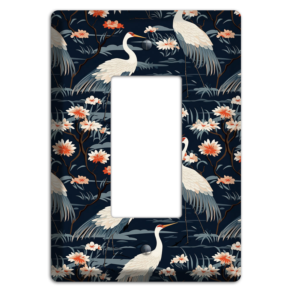 Navy Heron Nocturne Rocker Wallplate