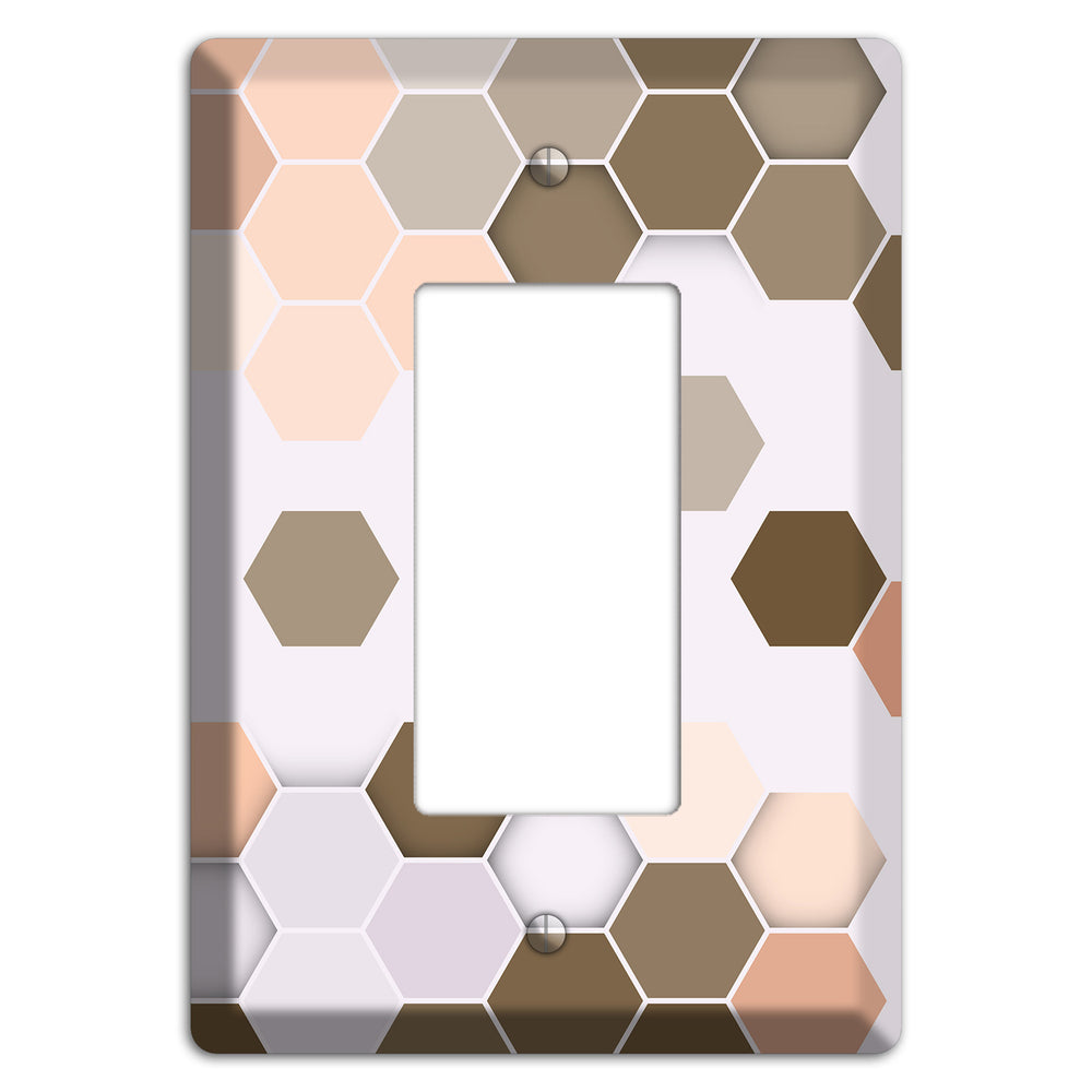 Clay & Terracotta Geometric Tiling Rocker Wallplate