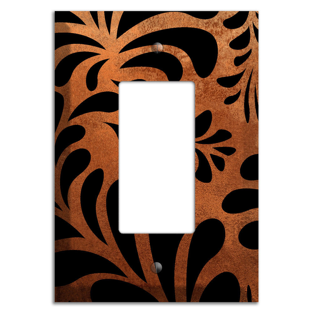 Antique Copper Palm Noir Rocker Wallplate