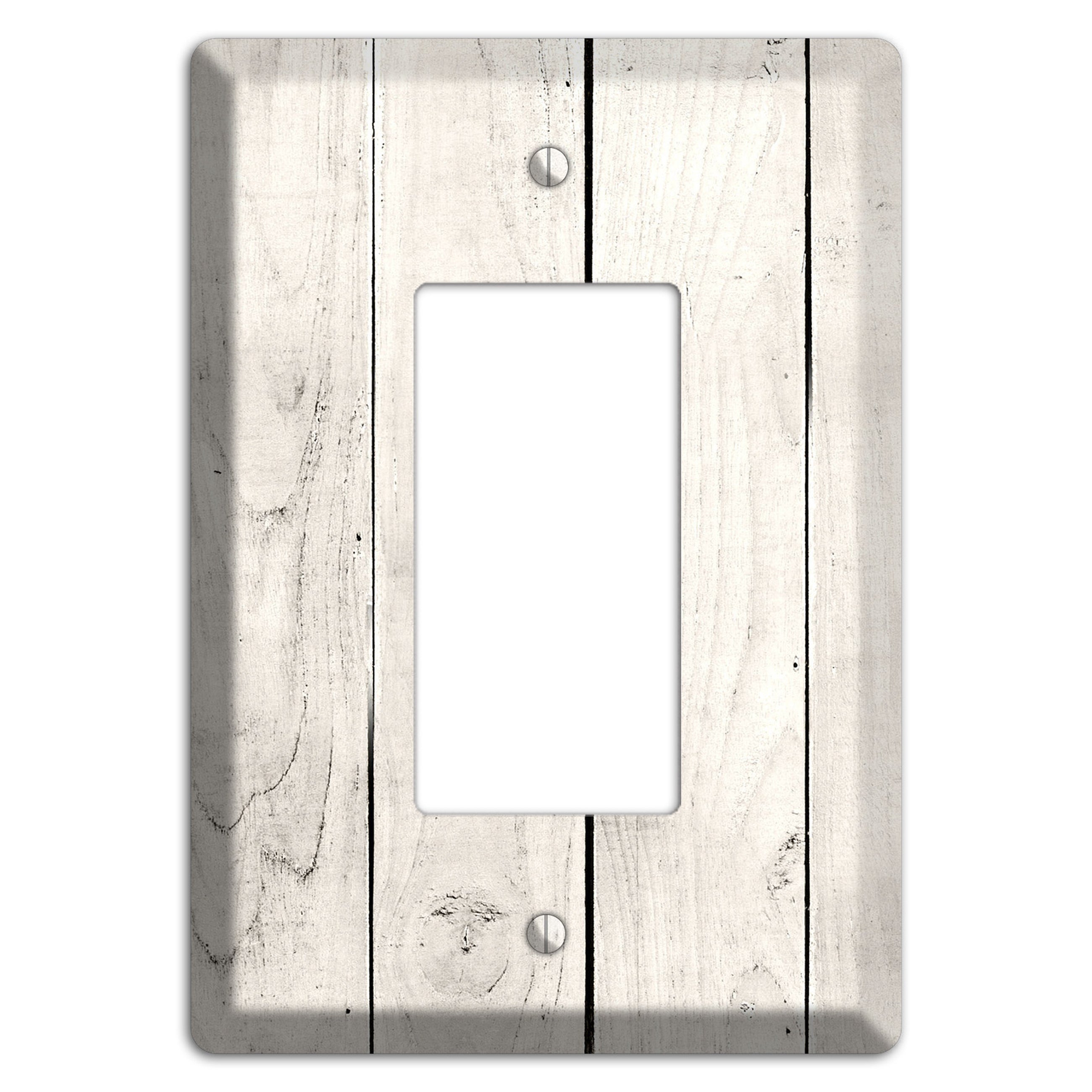Whitewashed Planks Rocker Wallplate