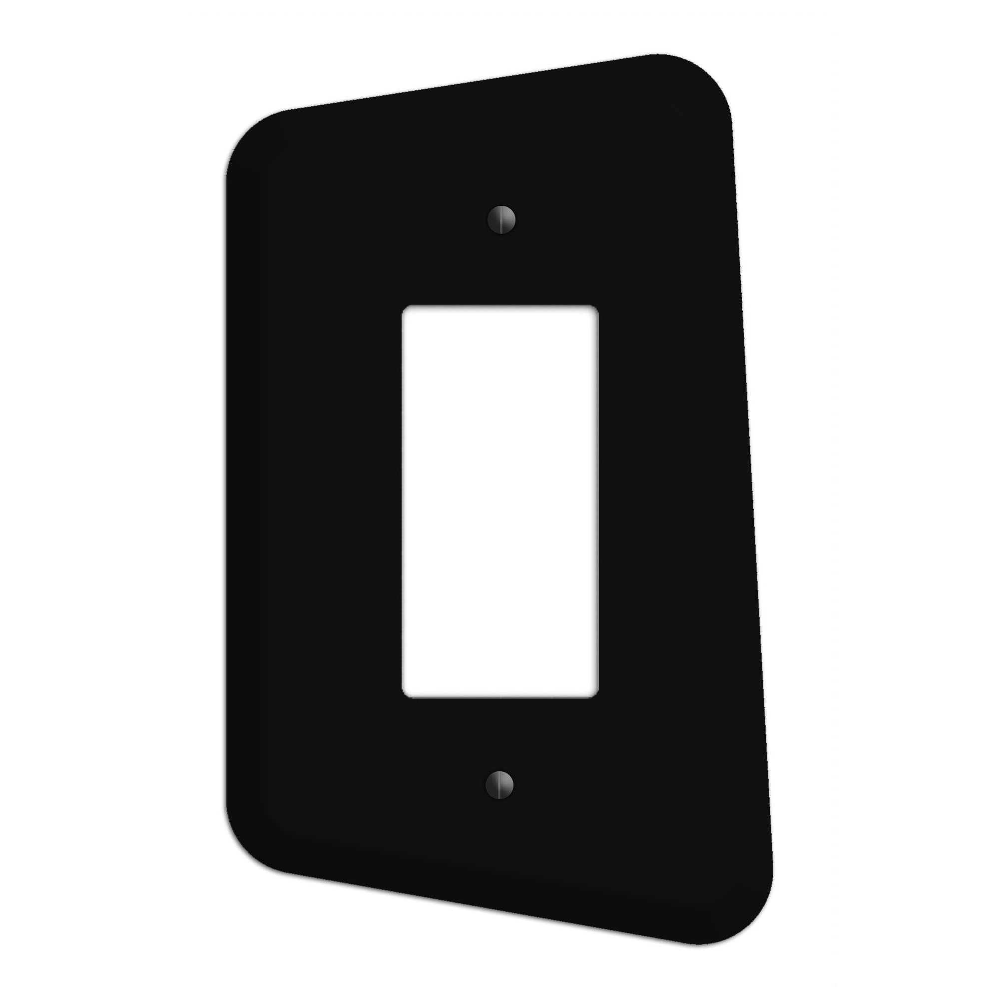 Matte Black Mid-Century Rocker Wallplate