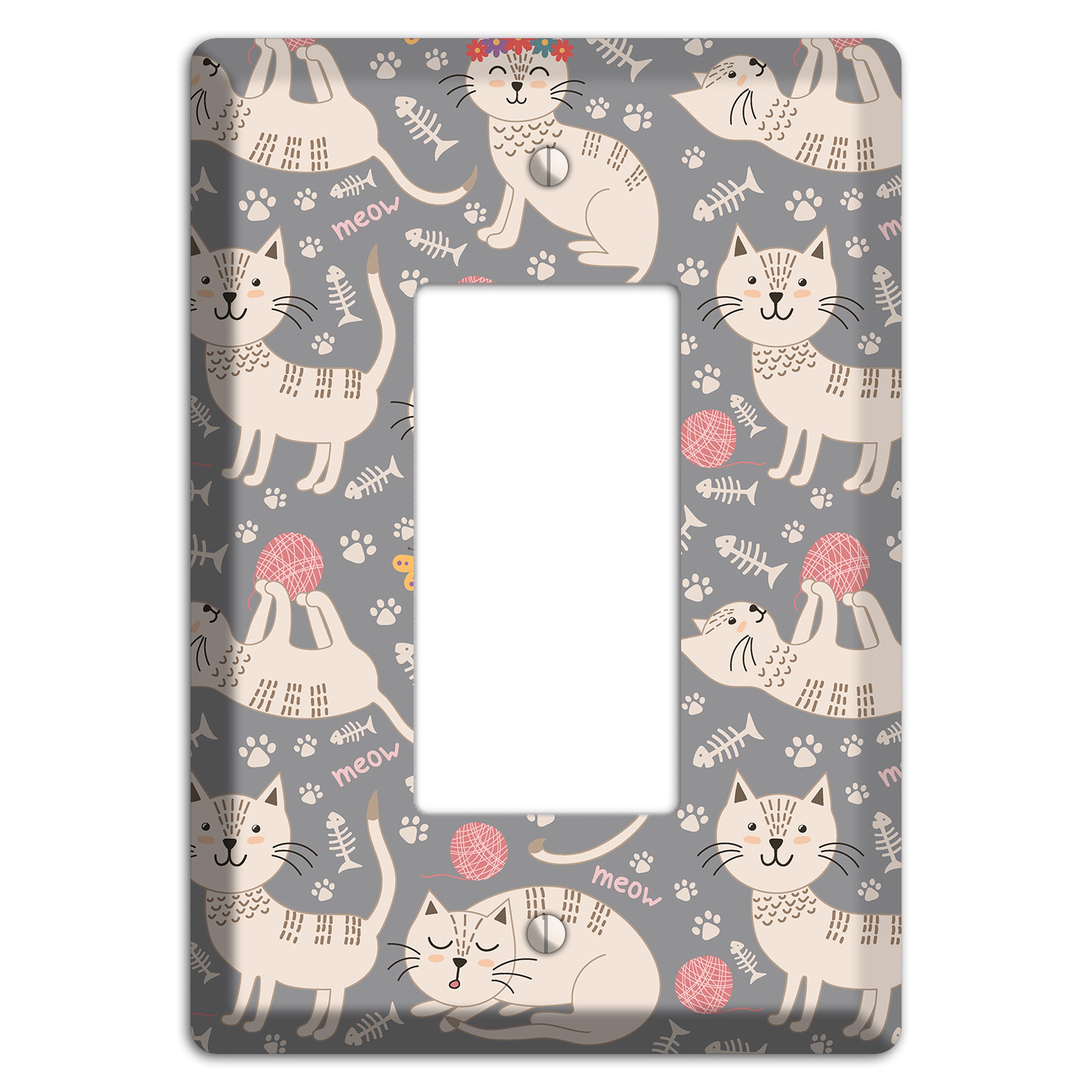Meow Mix (Gray) Rocker Wallplate