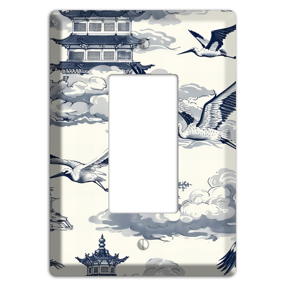 Crane Sky Toile Rocker Wallplate
