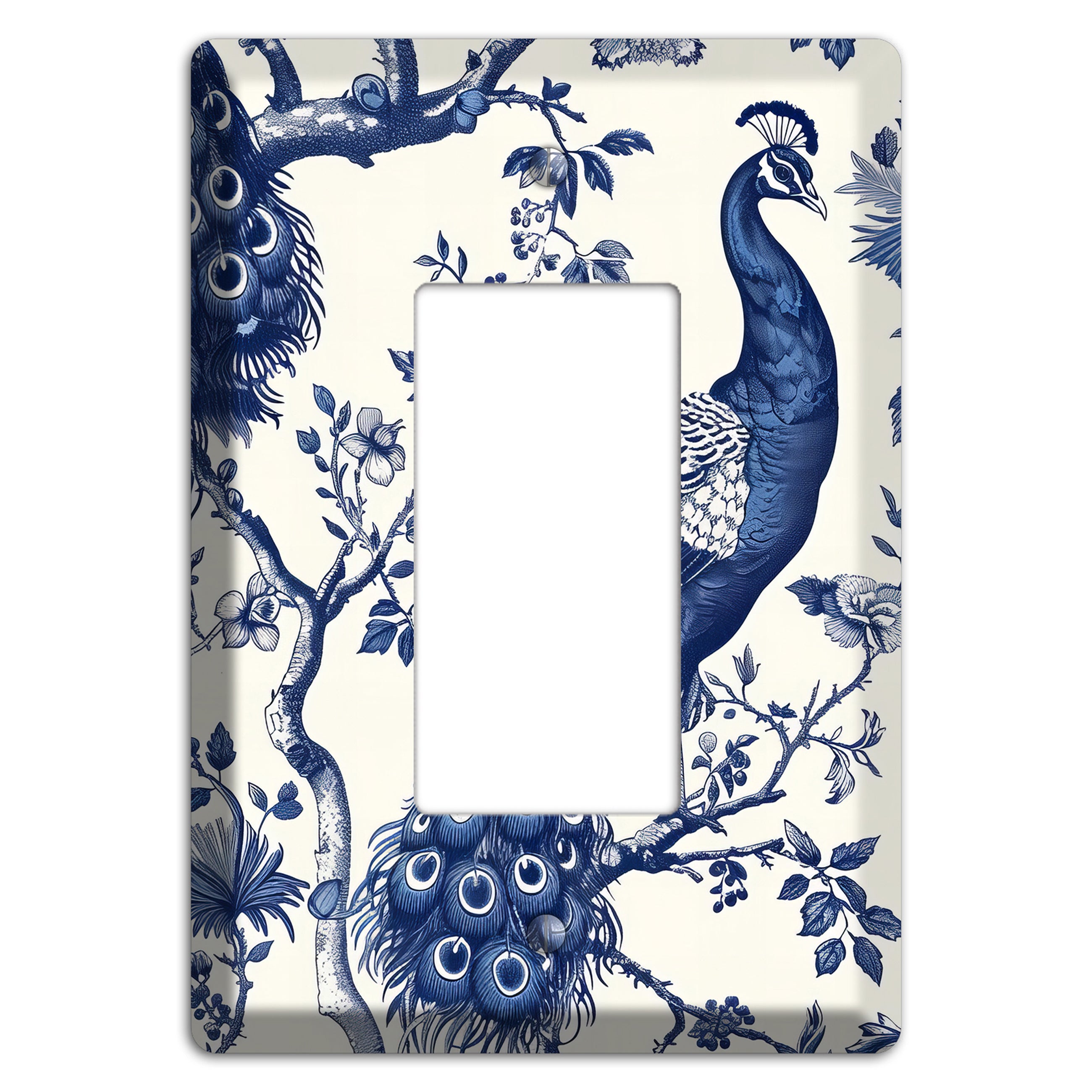 Peacock & Bough Rocker Wallplate