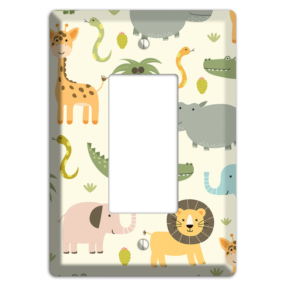 Jungle Friends (Cream) Rocker Wallplate