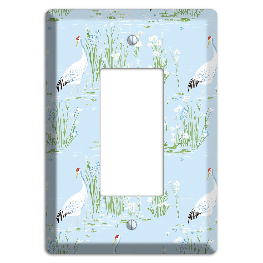 Azure Crane Sanctuary Rocker Wallplate