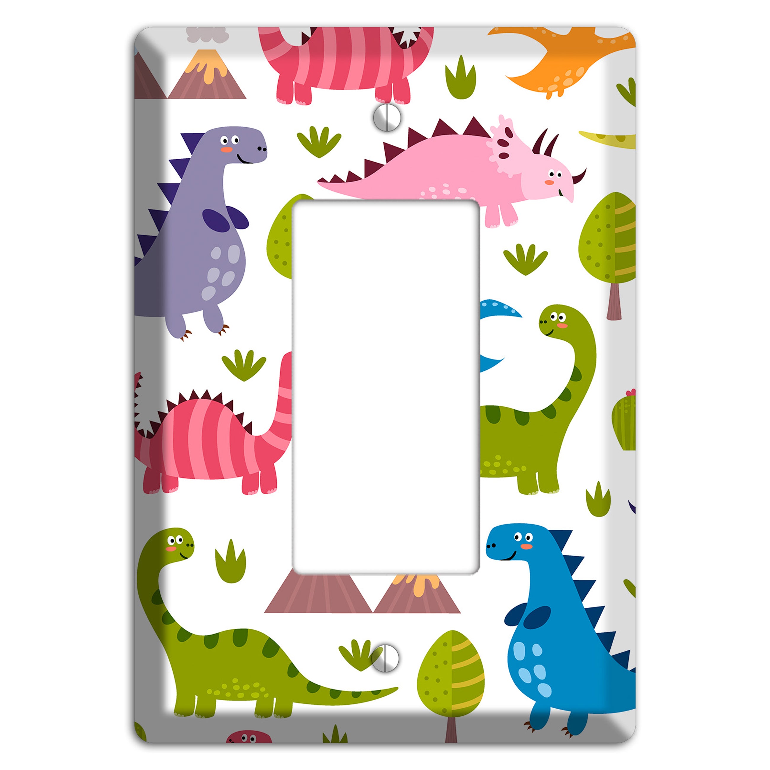 Dino Friends (Bright) Rocker Wallplate