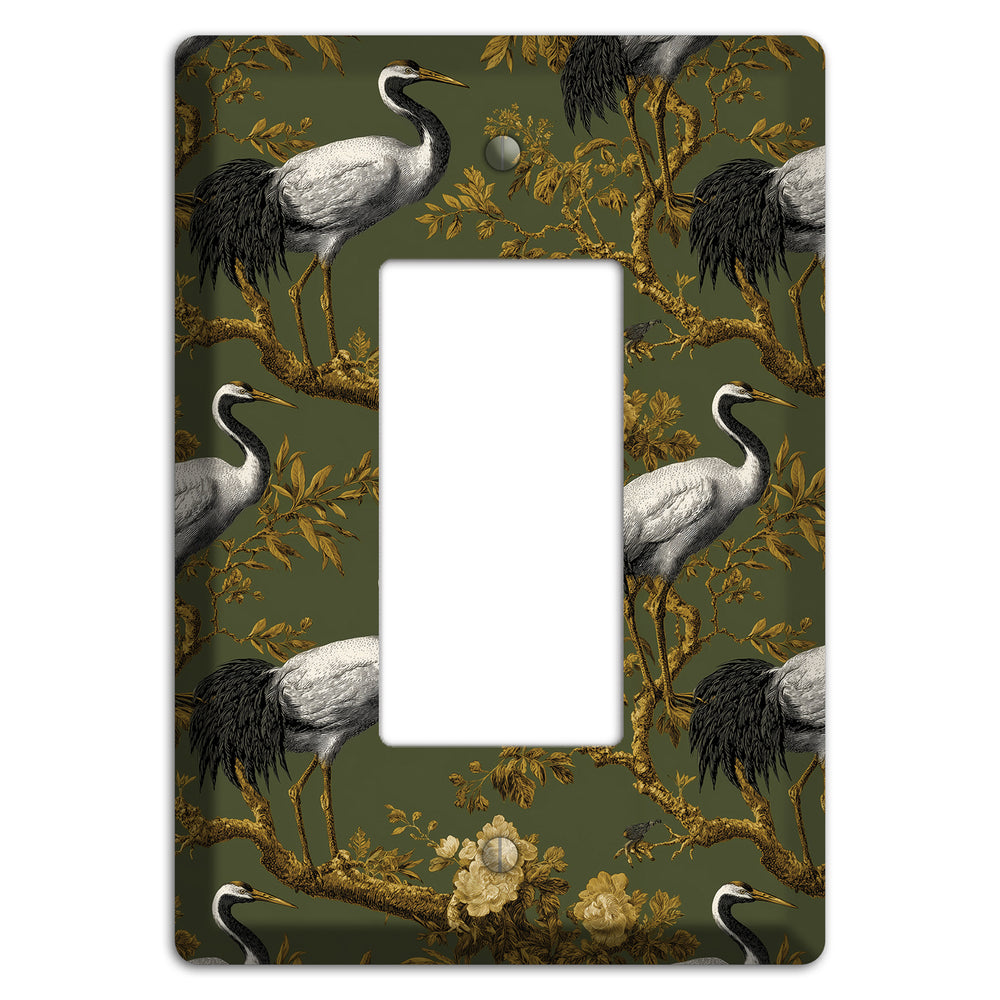 Olive Toile Sanctuary Rocker Wallplate