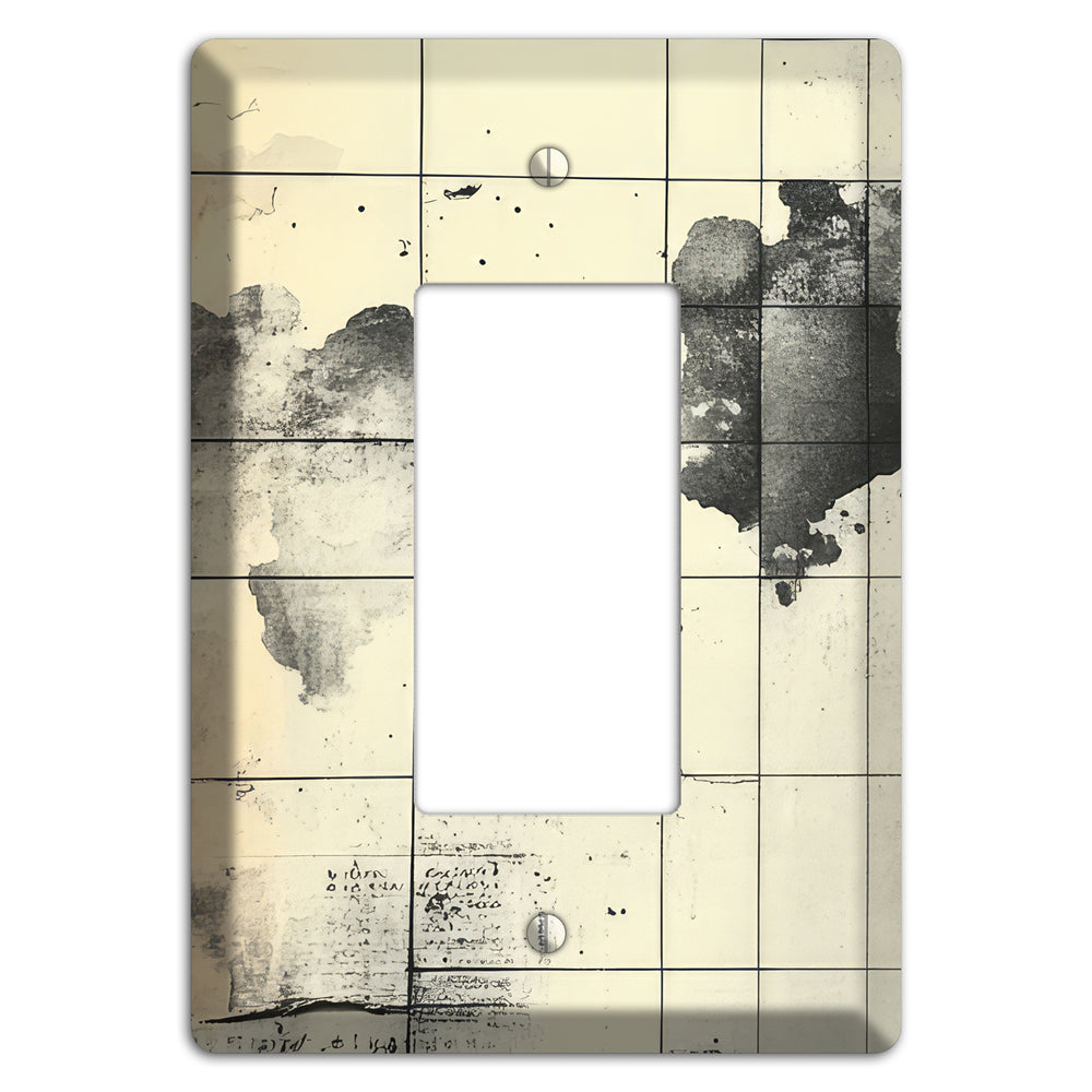 Weathered Grid Chronicle Rocker Wallplate