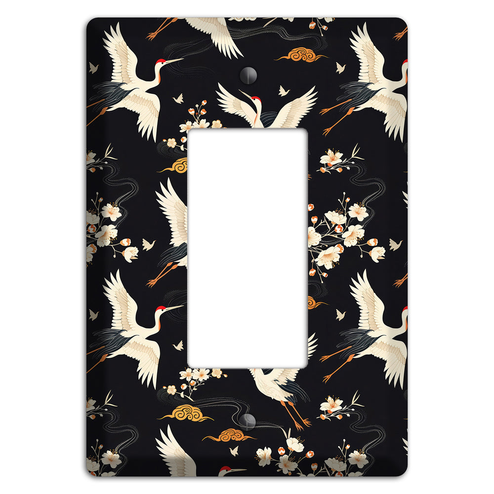 Obsidian Crane Nocturne Rocker Wallplate