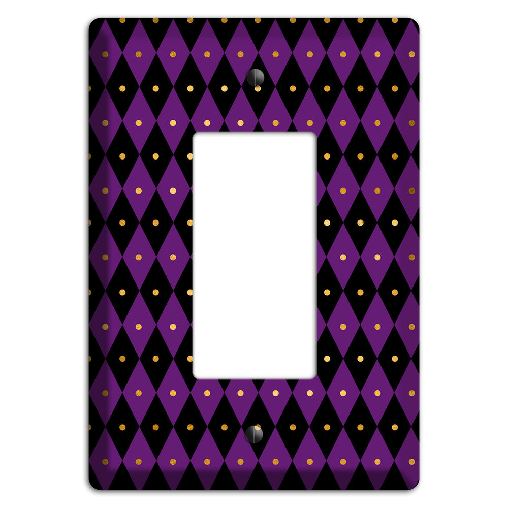 Royal Check: Violet Rocker Wallplate
