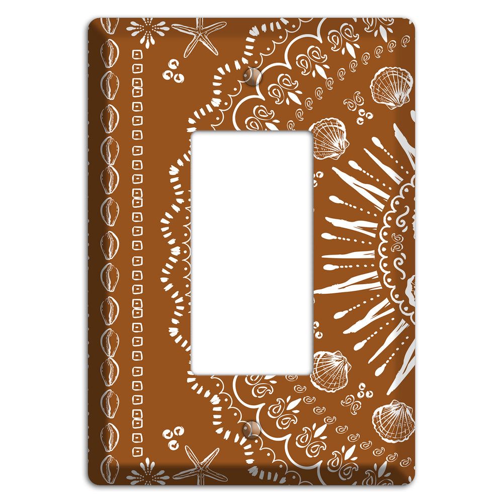 Russet Seahorse Mandala Rocker Wallplate