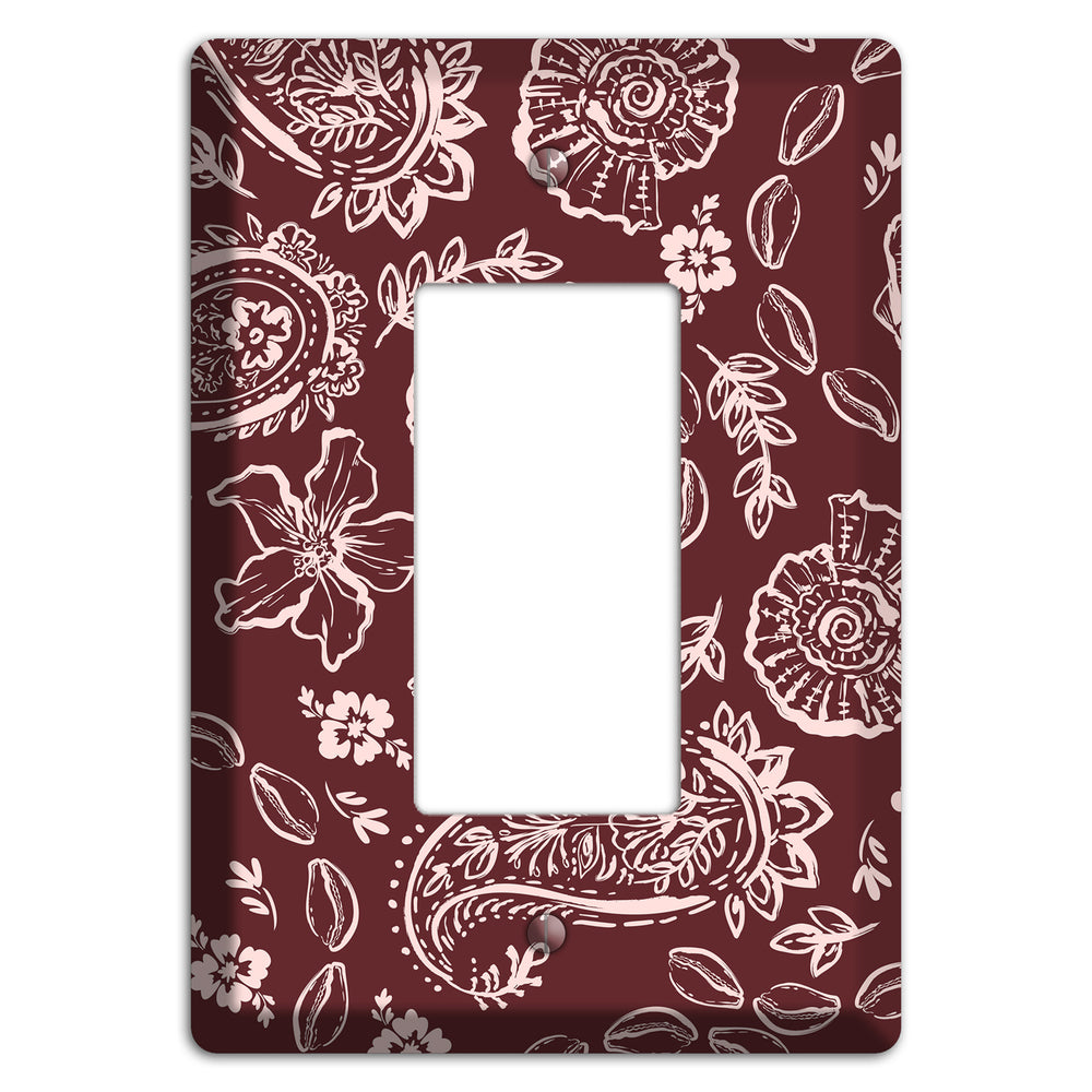 Crimson Shell Paisley Rocker Wallplate