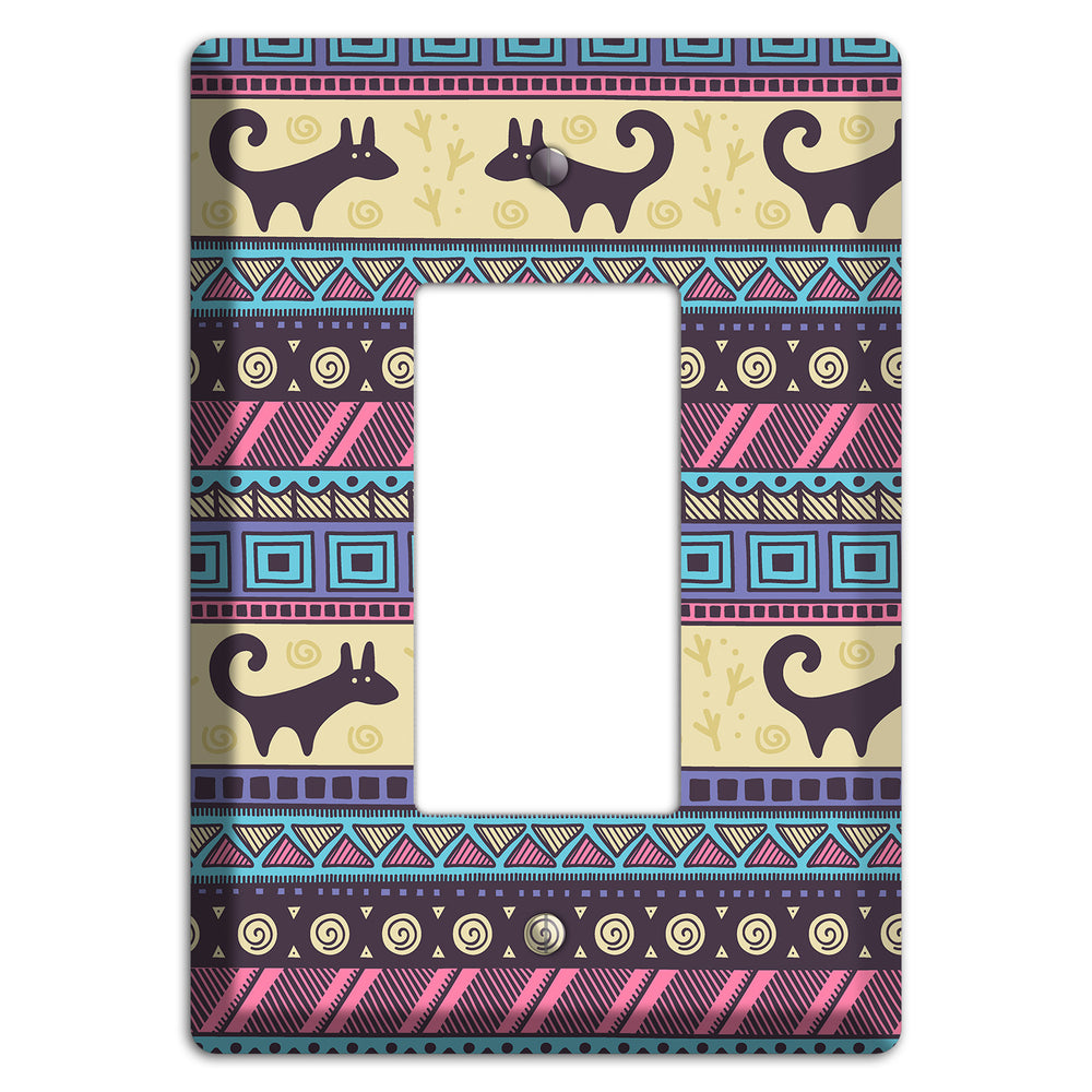 Folk Fox Stripes Rocker Wallplate