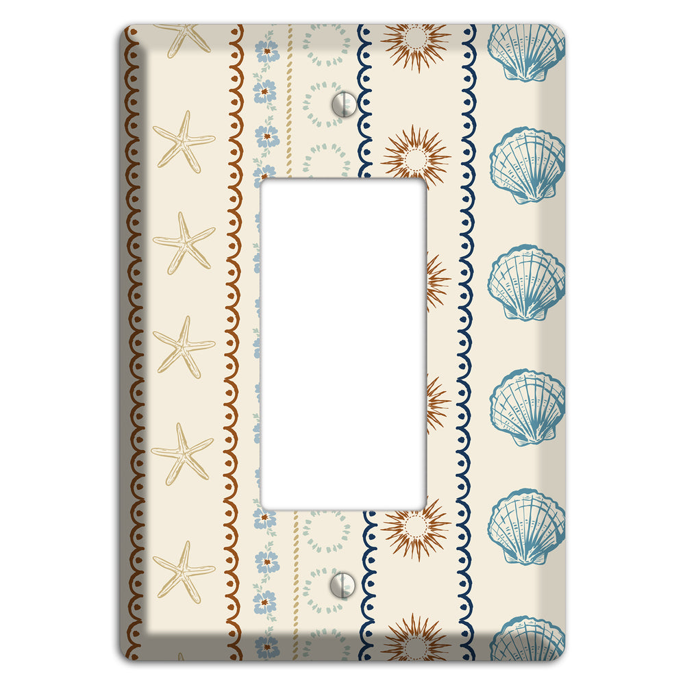 Ivory Seahorse Stripe Rocker Wallplate