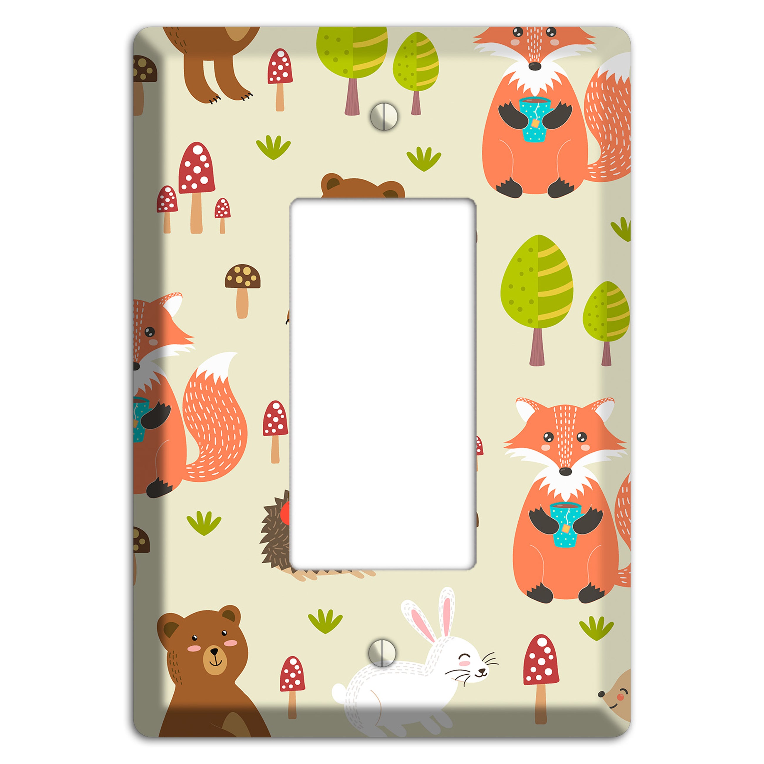Forest Critters (Beige) Rocker Wallplate