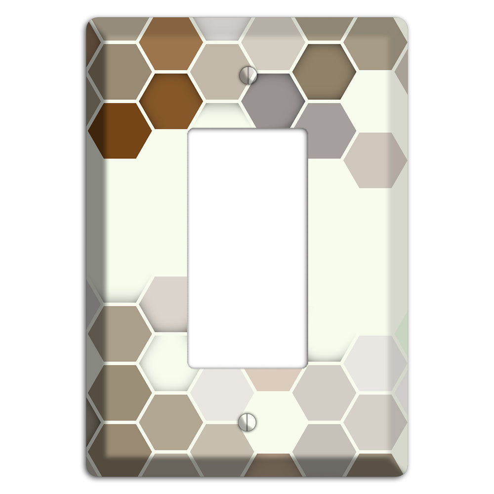 Earth-Toned Honeycomb Mosaic Rocker Wallplate