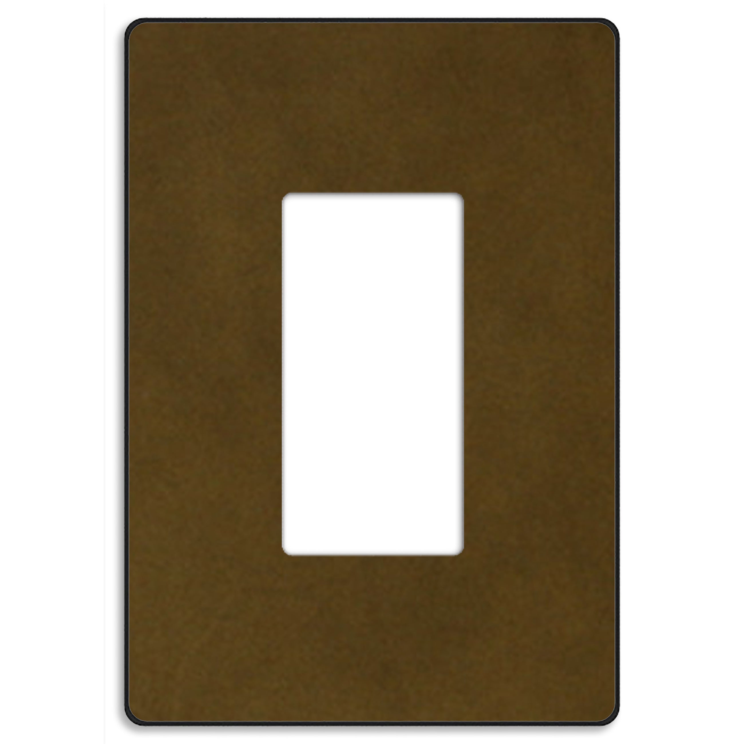 Screwless Leather Olive Rocker Wallplate