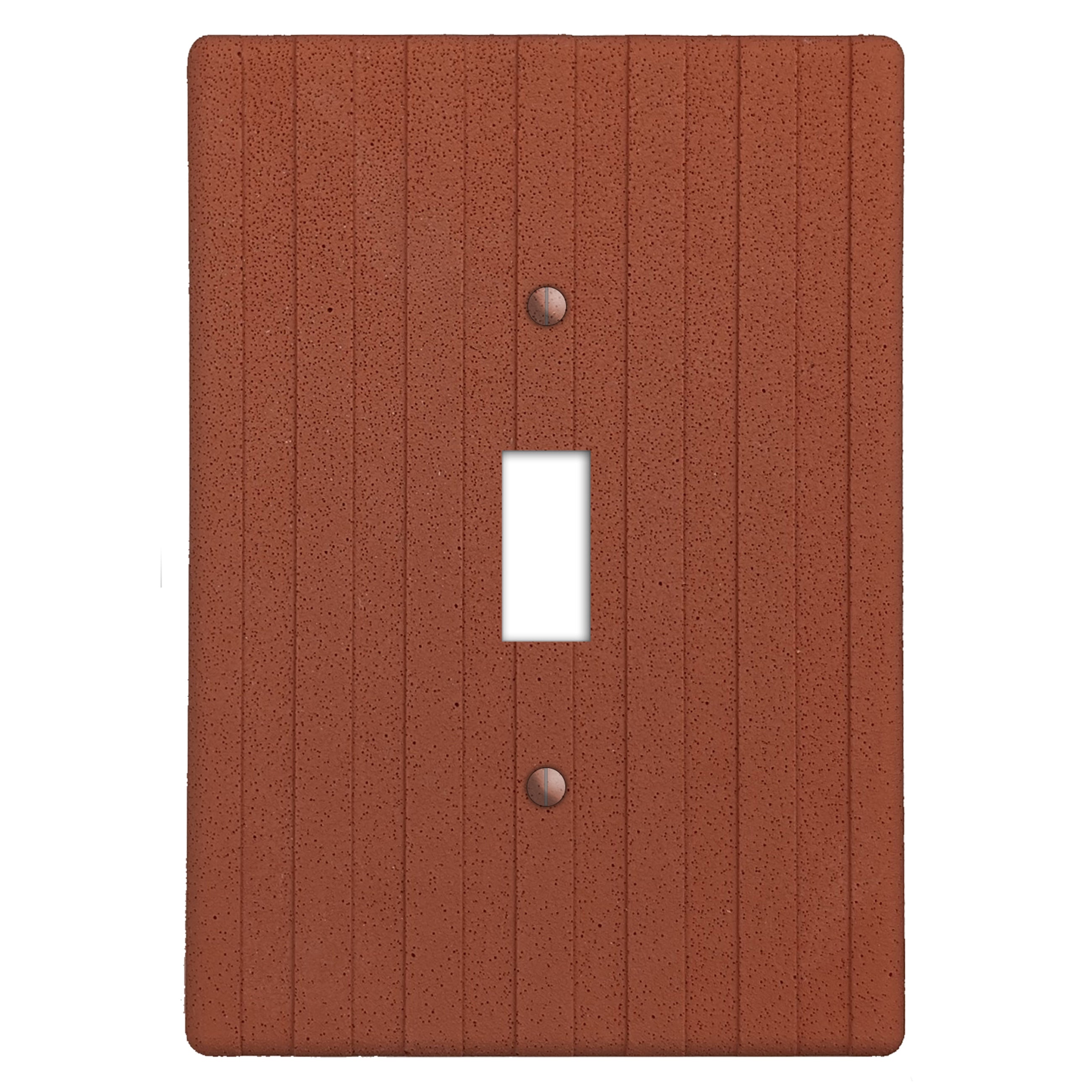 Terra Red Boho Stripes Switchplate Covers