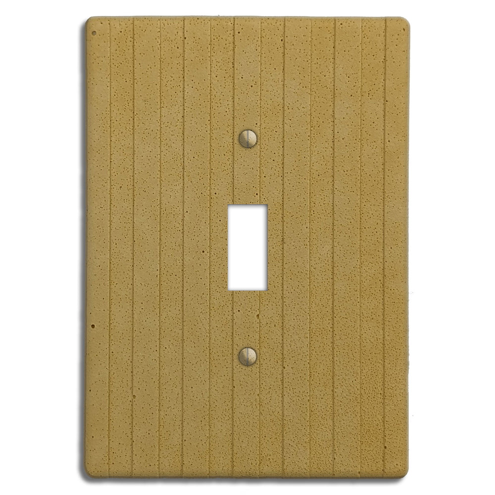 Saffron Yellow Boho Stripes Switchplate Covers