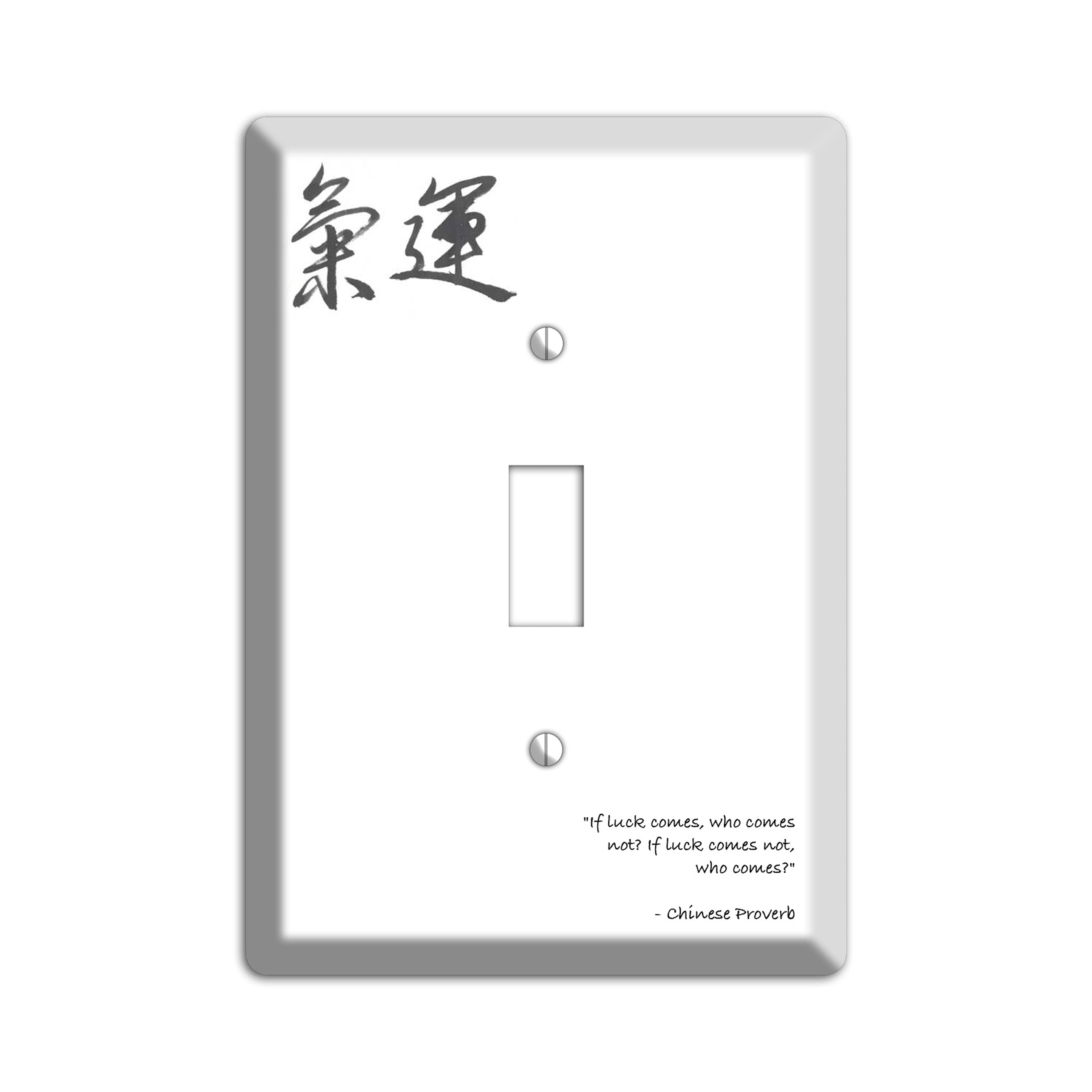 Luck Chinese Proverbs Cover Plates