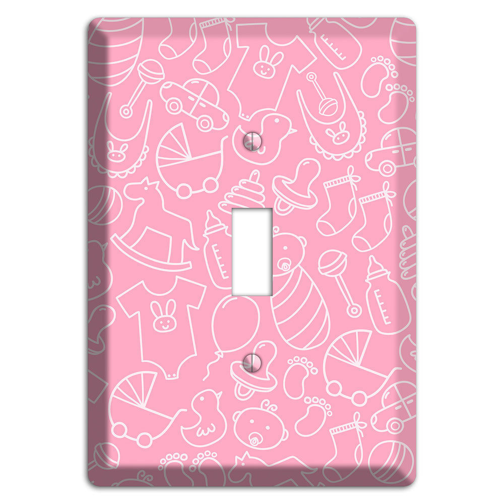 Line Art Baby Pink Cover Plates