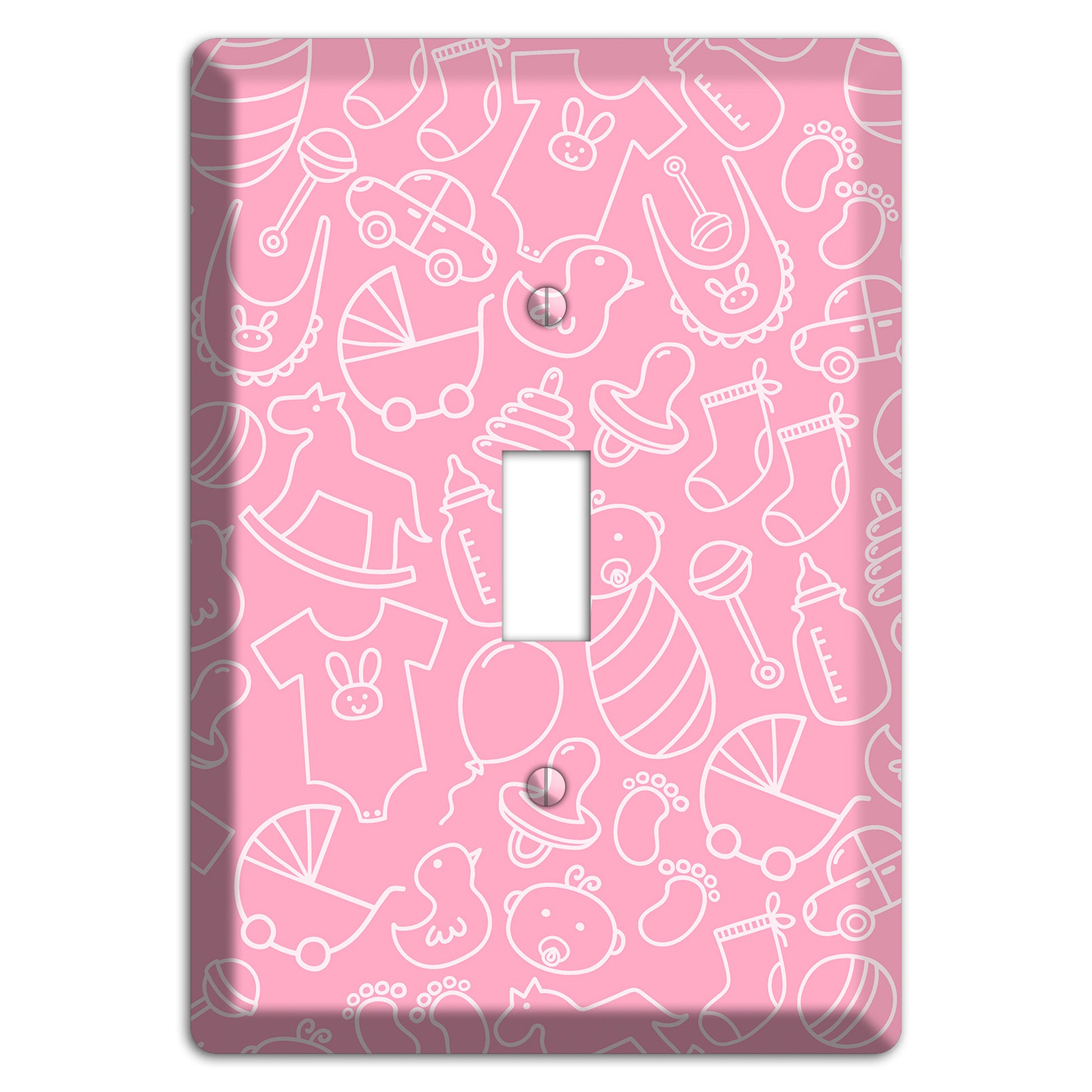 Line Art Baby Pink Cover Plates