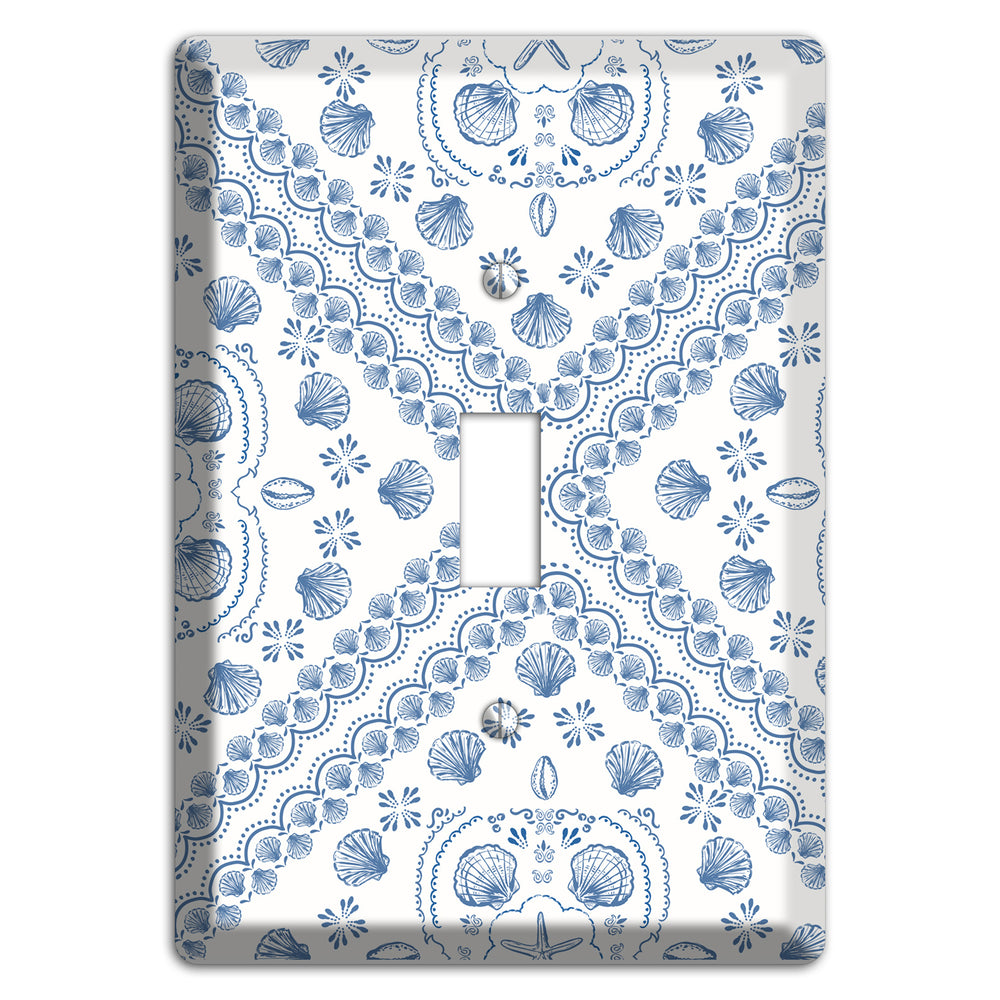 Azure Shell Damask Cover Plates