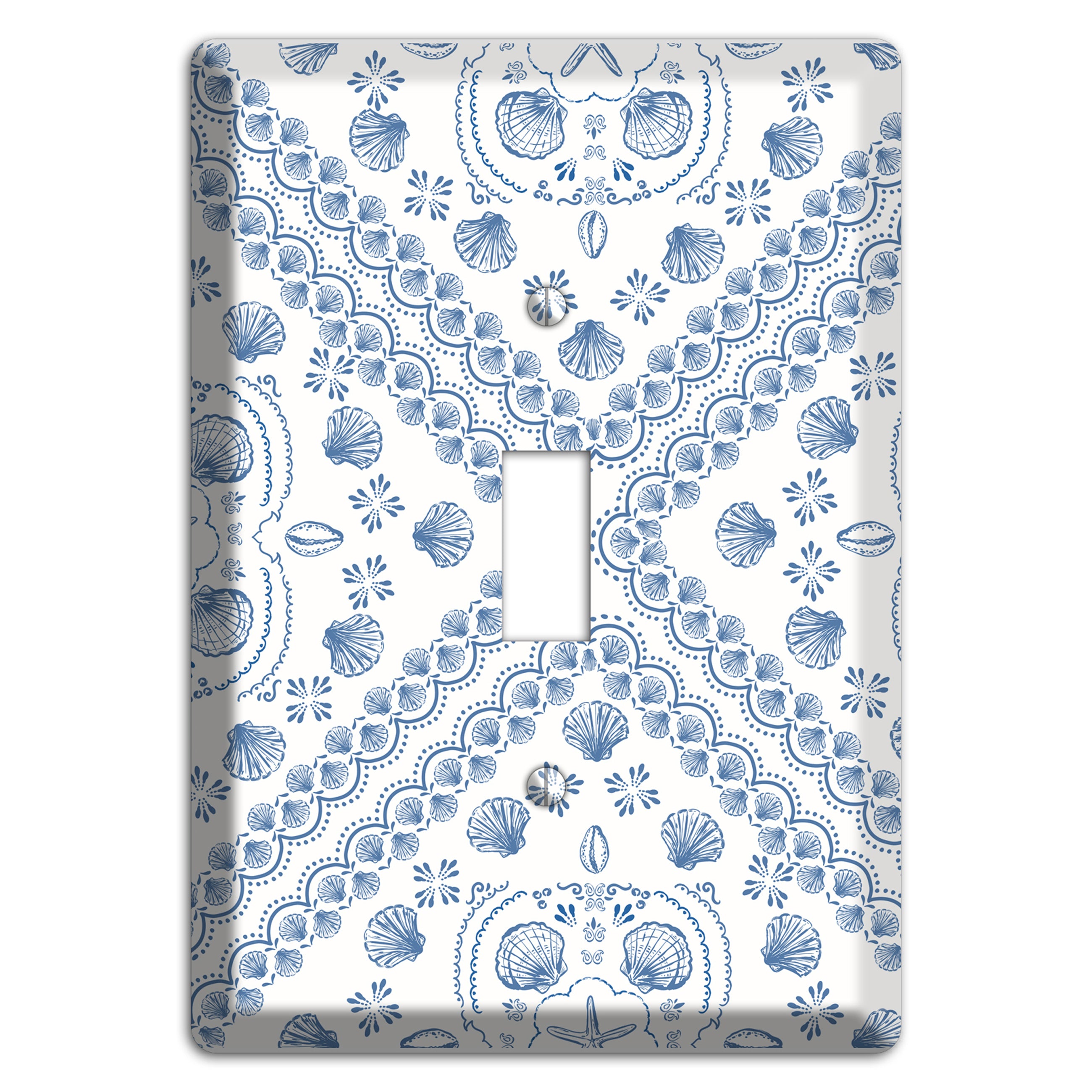 Azure Shell Damask Cover Plates