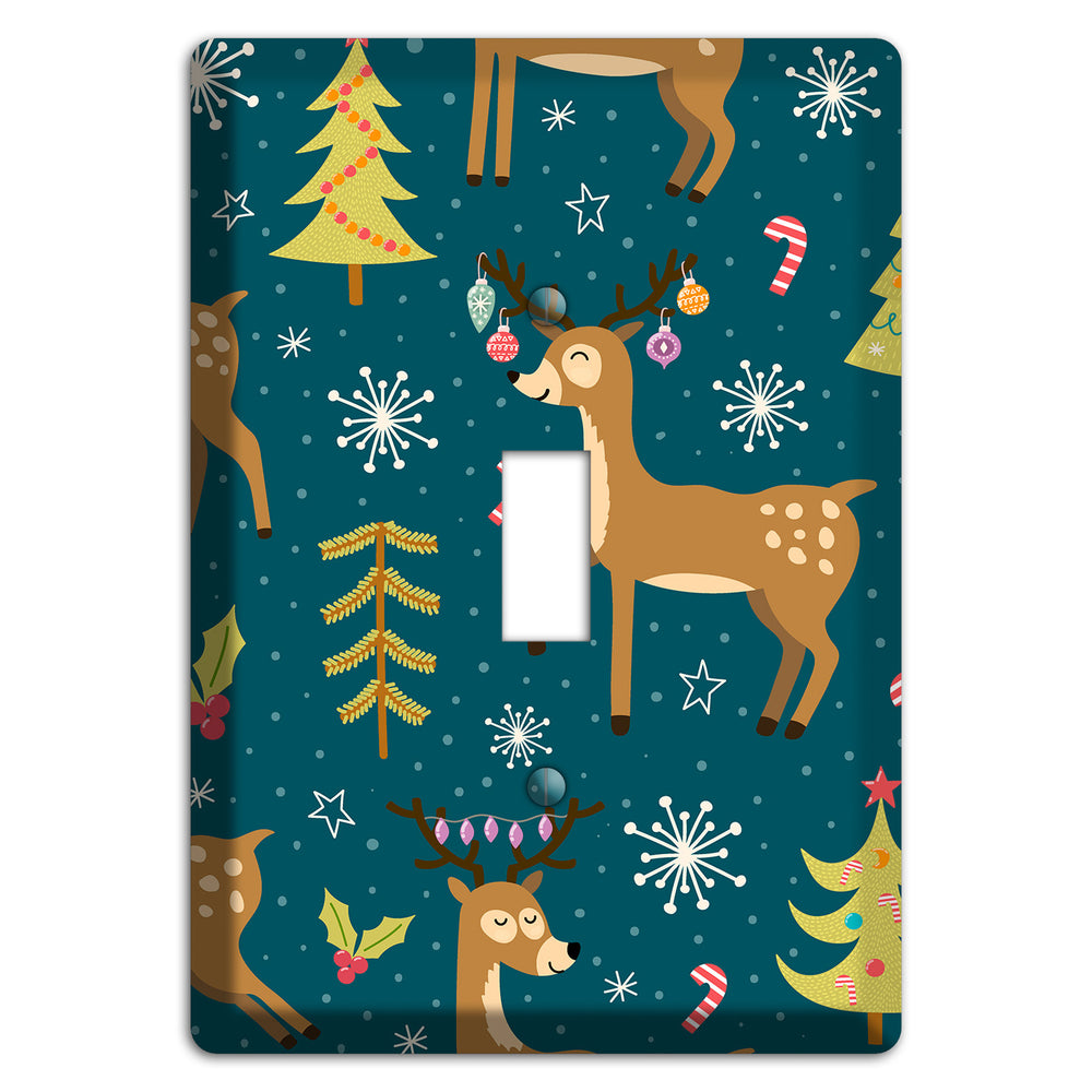 Reindeer Parade (Teal) Cover Plates