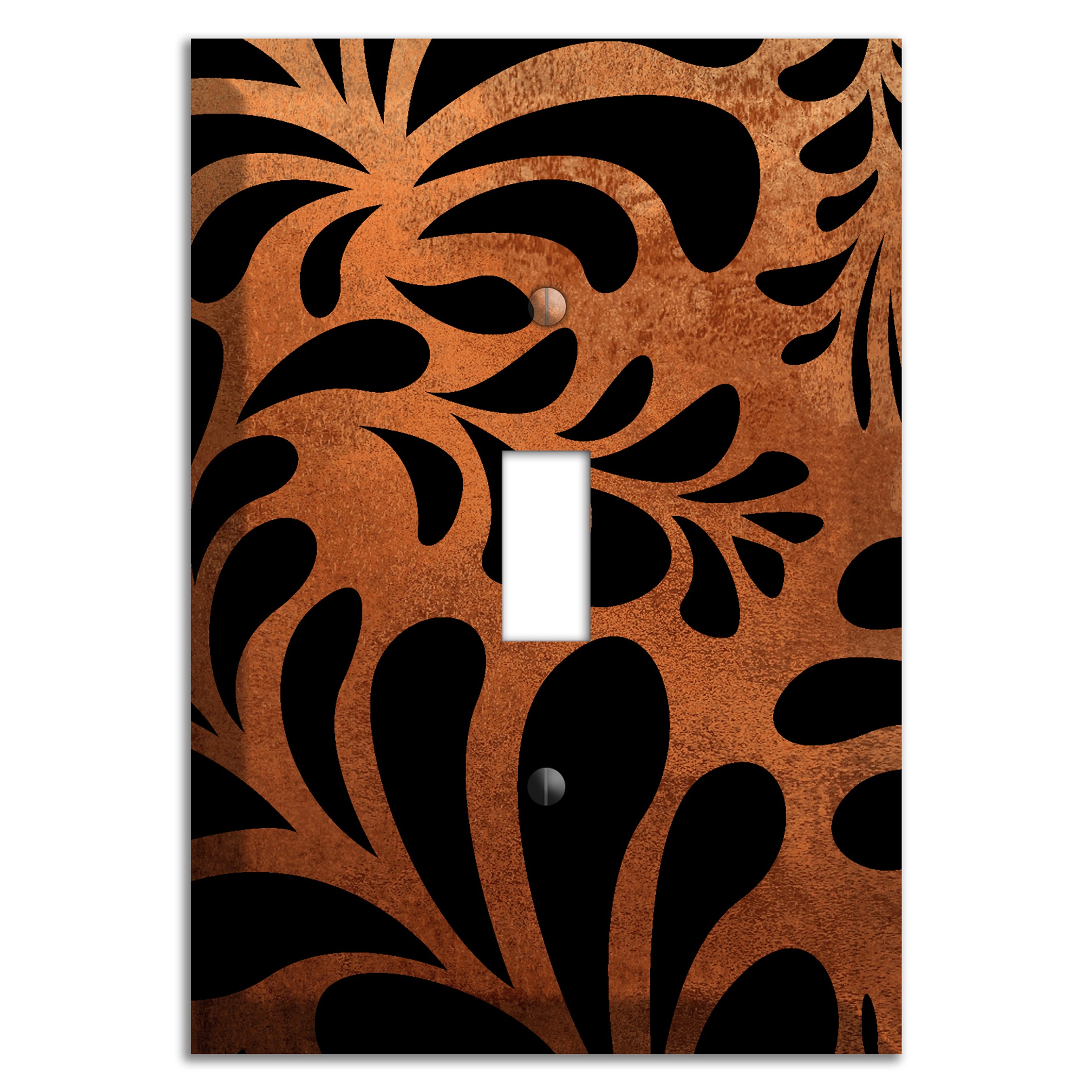 Antique Copper Palm Noir Cover Plates