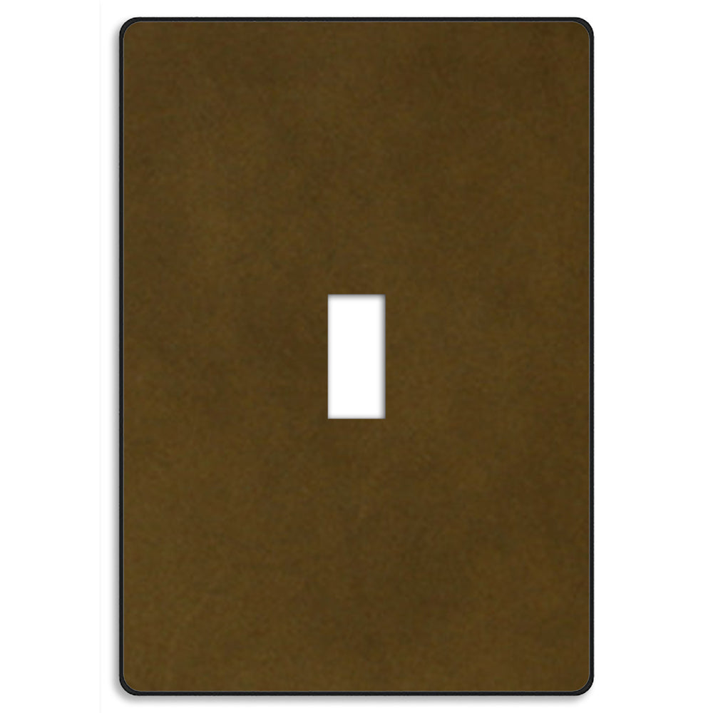 Screwless Leather Olive Cover Plates