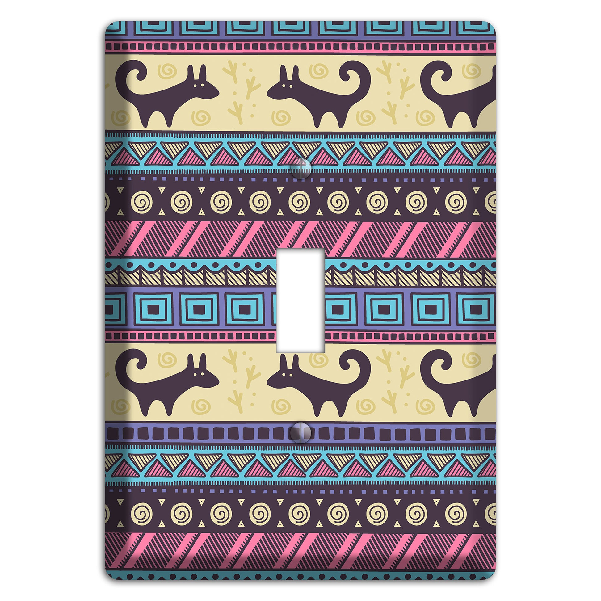 Folk Fox Stripes Cover Plates