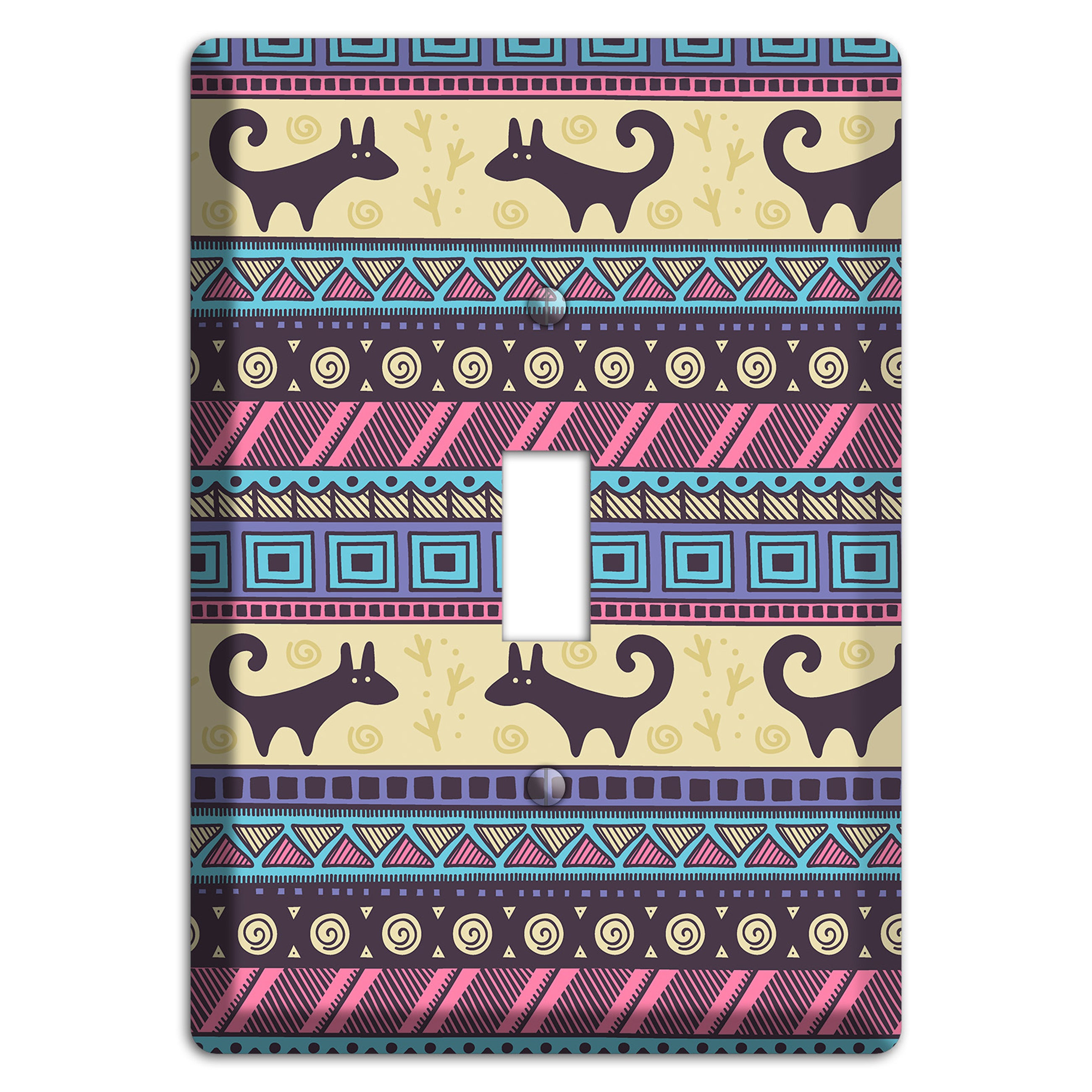 Folk Fox Stripes Cover Plates