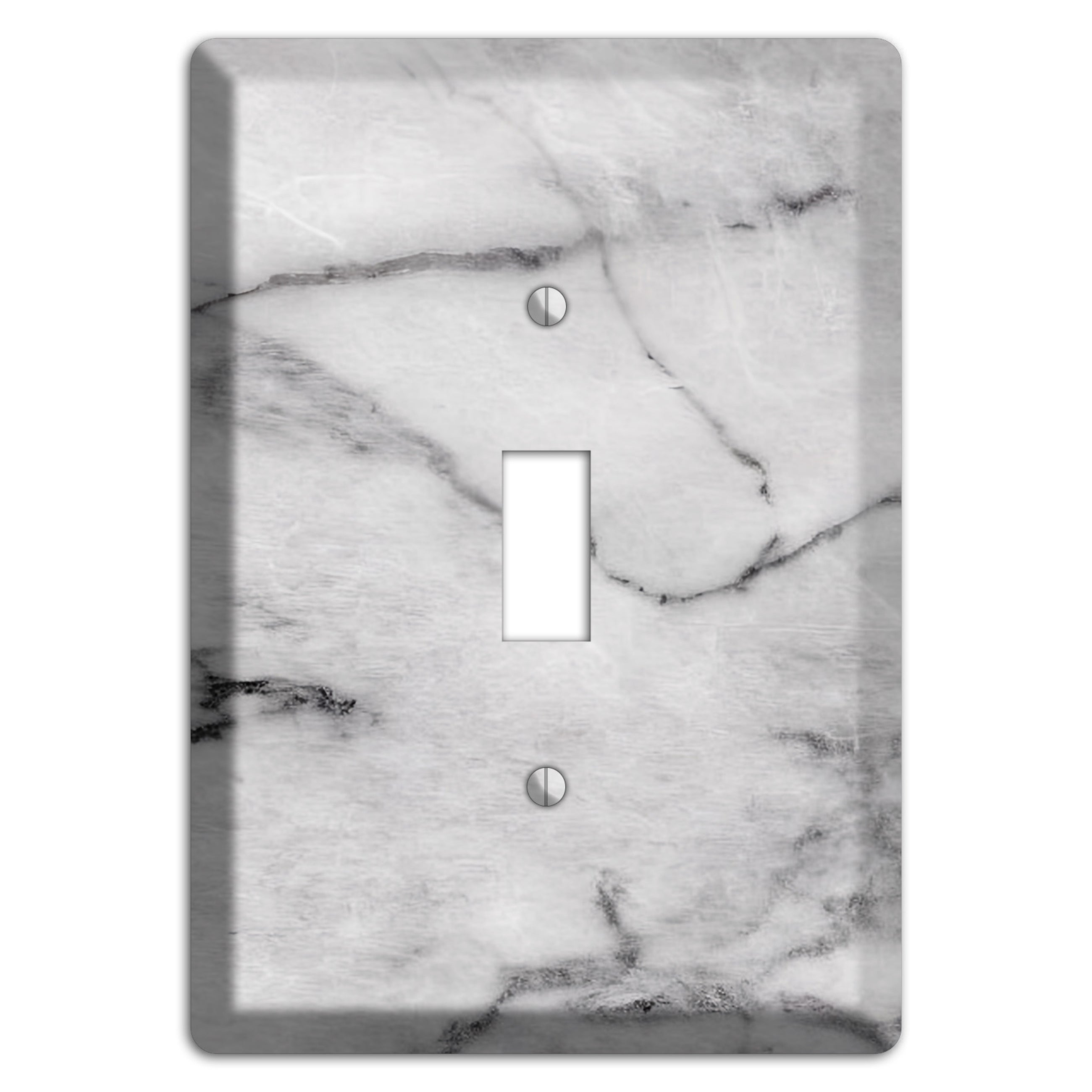 Gray and White Marble Cover Plates
