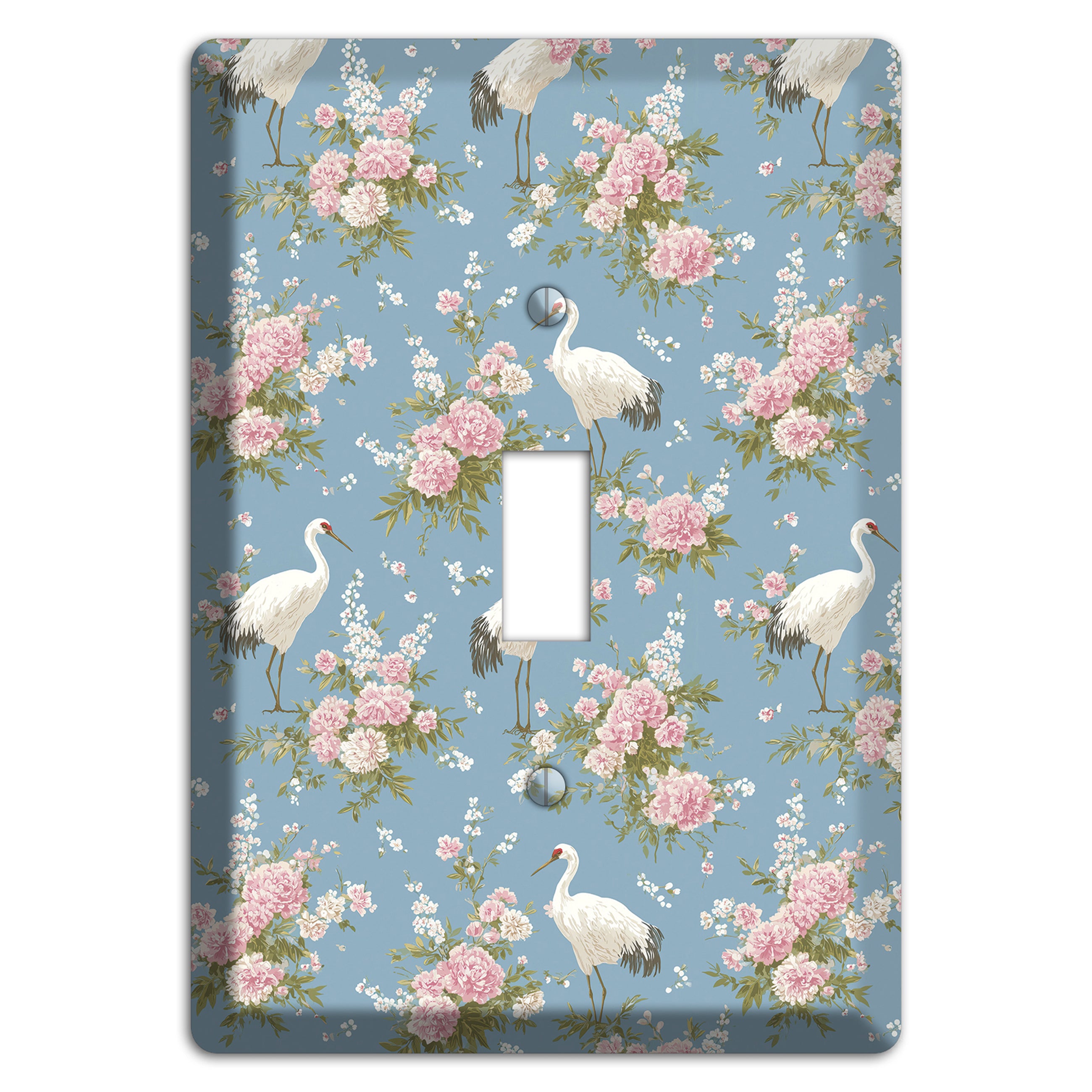 Dusty Blue Peony Flight Cover Plates