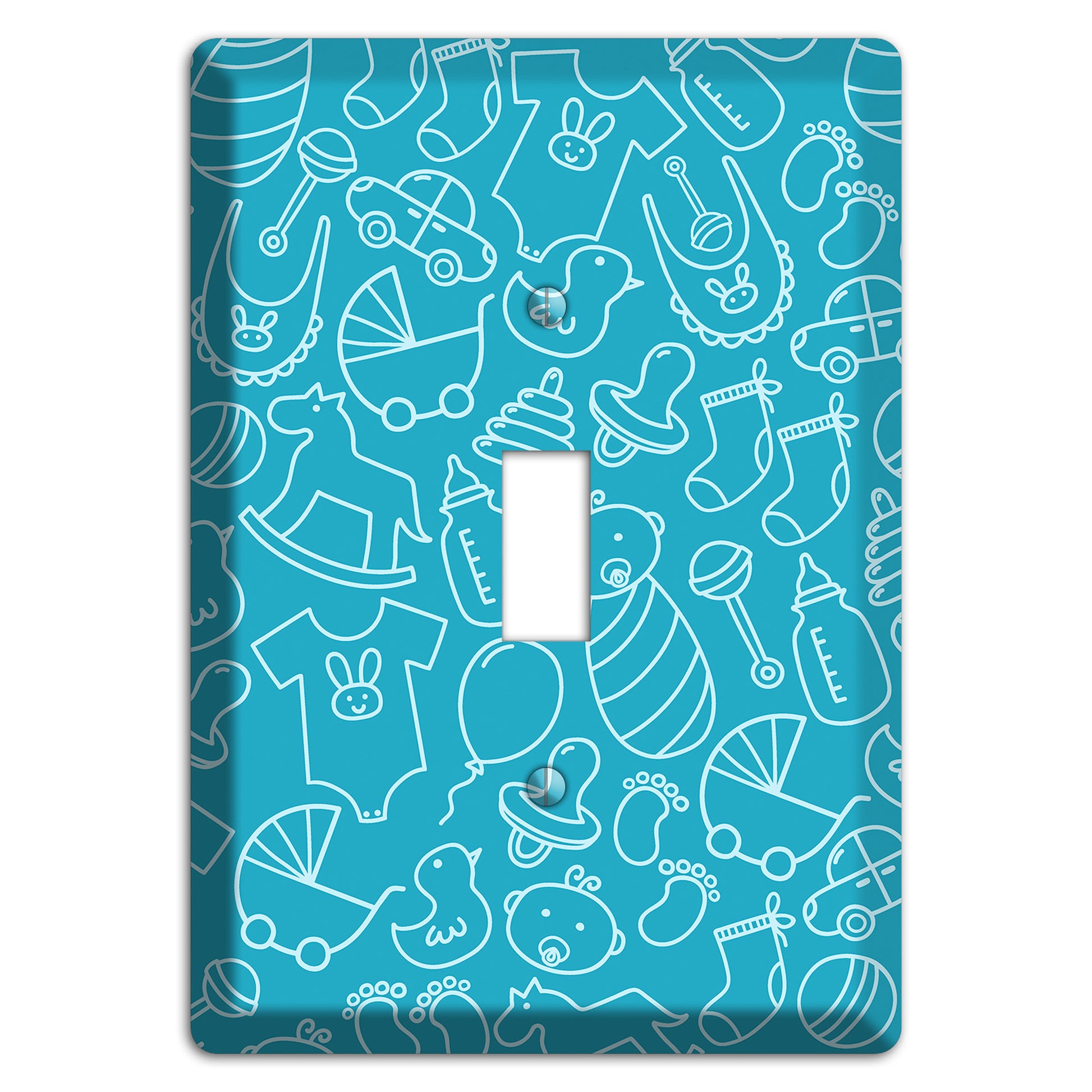 Line Art Baby Blue Cover Plates