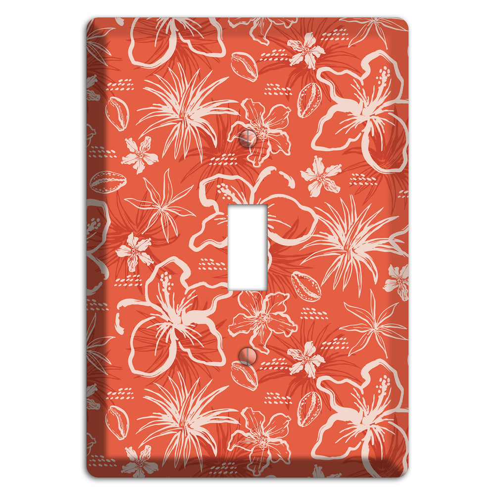 Coral Hibiscus Reverie Cover Plates