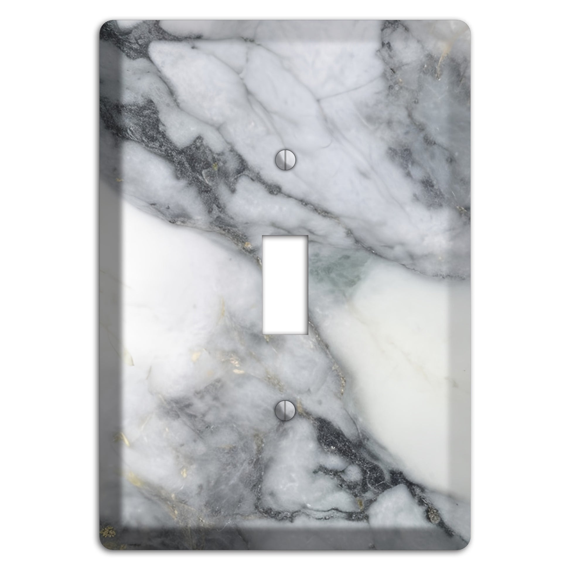 White and Grey Marble Cover Plates