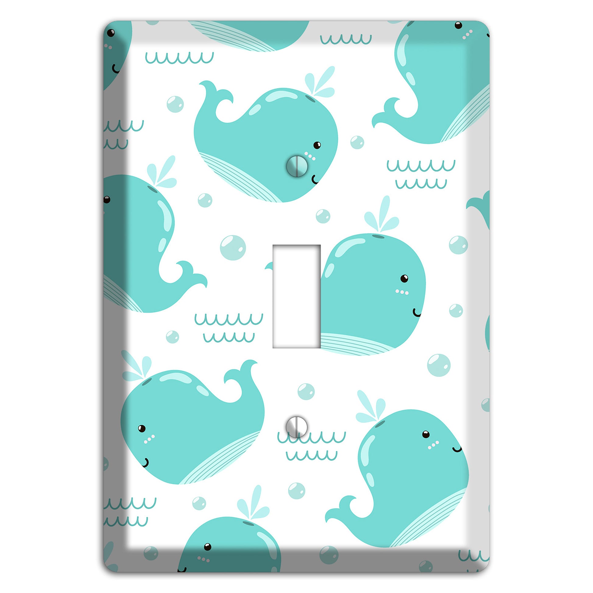 Happy Whales (White) Cover Plates