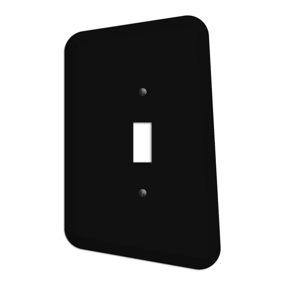 Matte Black Mid-Century Asymmetra Cover Plates