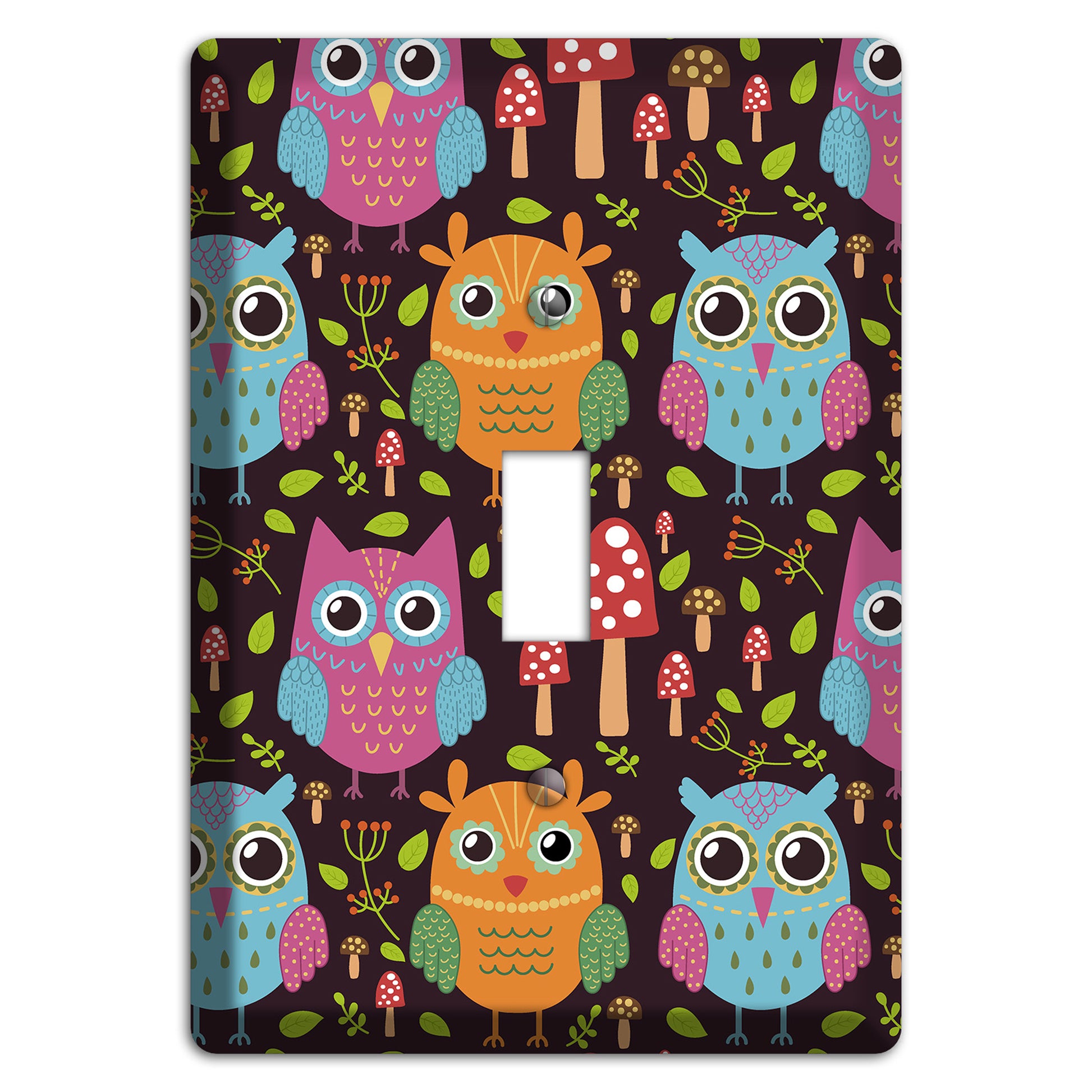 Bright Forest Owls Cover Plates