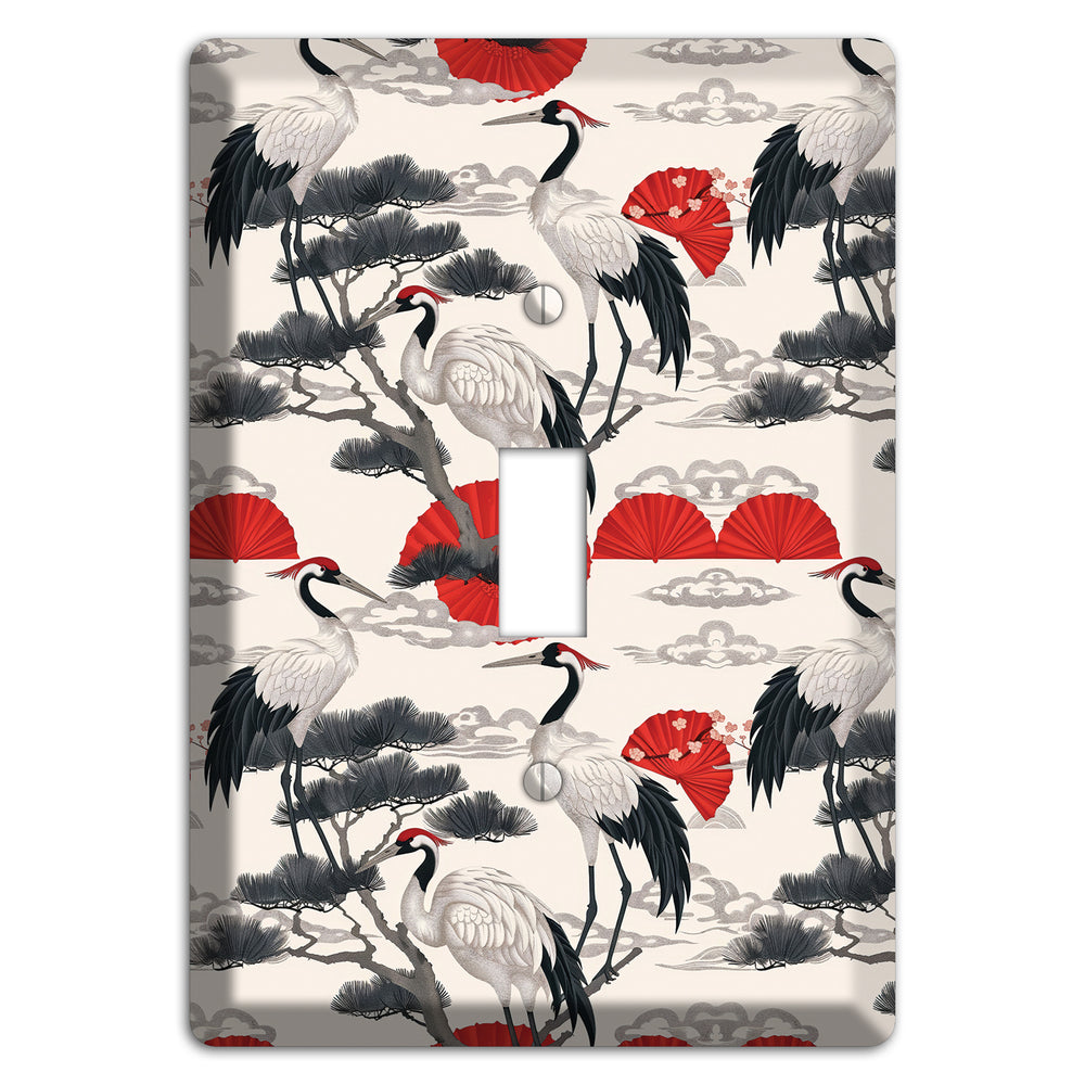 Crimson Fan & Pine Cover Plates