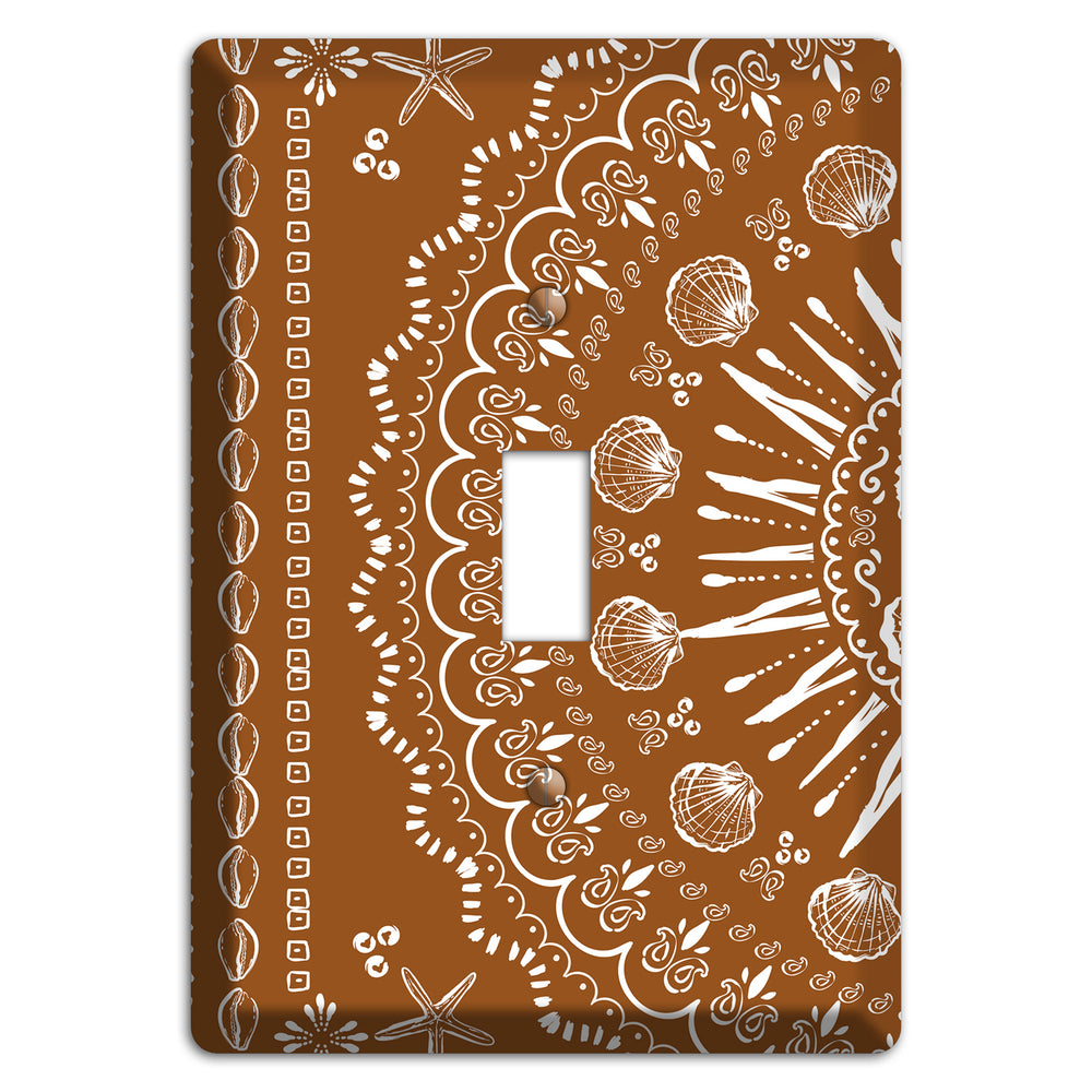 Russet Seahorse Mandala Cover Plates