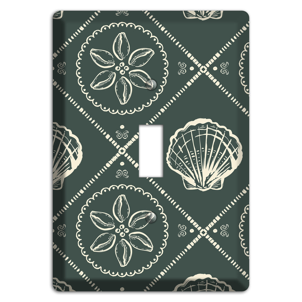 Slate Cowrie Medallion Cover Plates