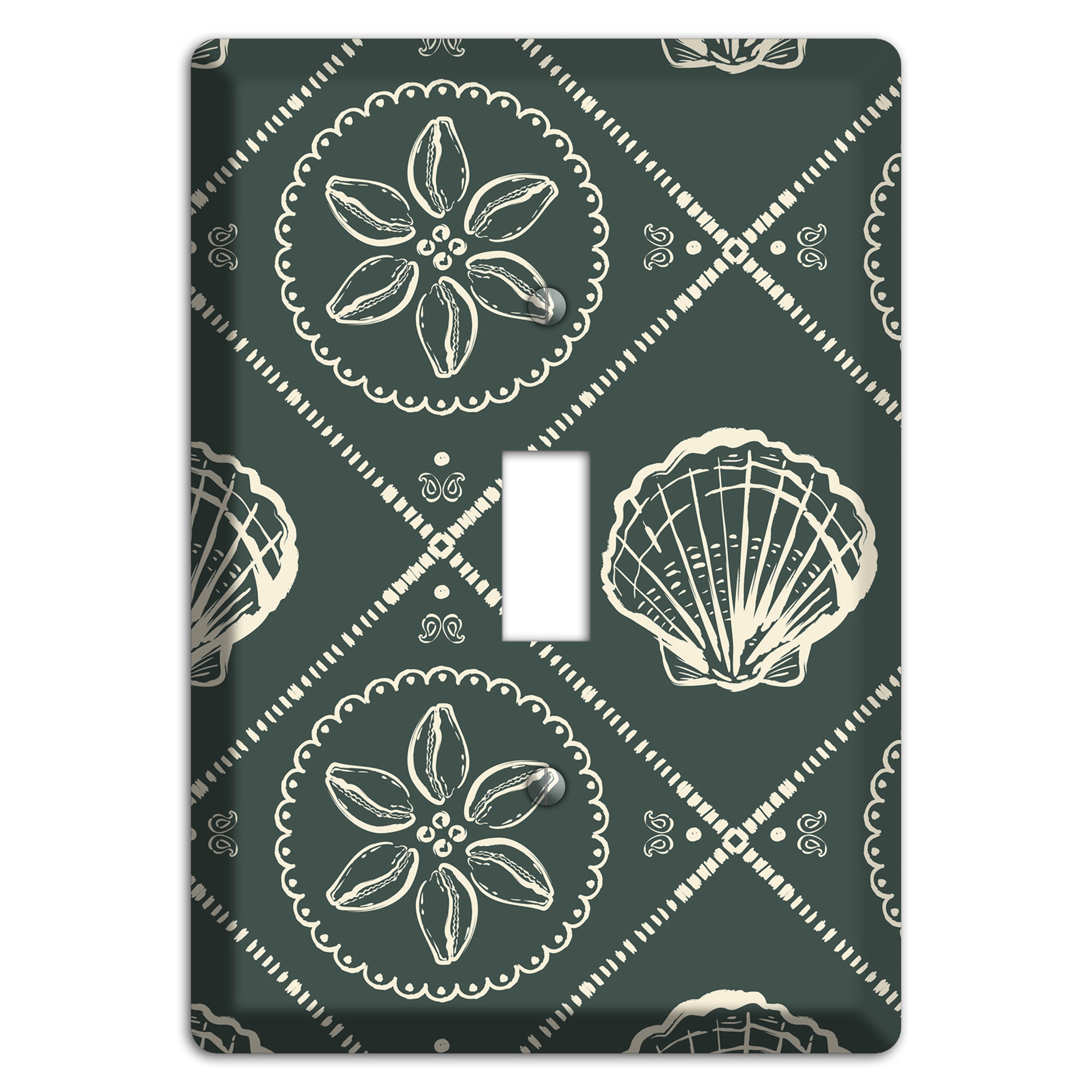 Slate Cowrie Medallion Cover Plates