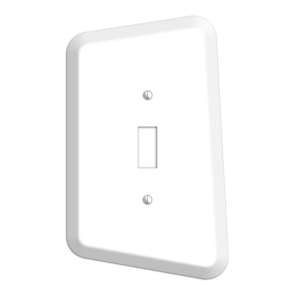 White Mid-Century Asymmetra Cover Plates
