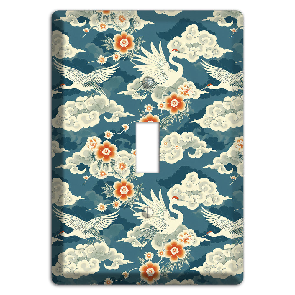 Teal Crane Ascendant Cover Plates